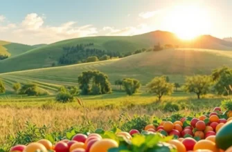 A rich landscape illustrating an oasis of organic growth representing health and wellness.