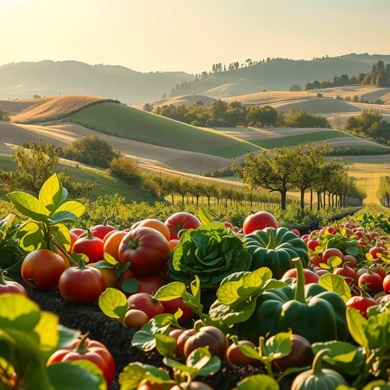 Lush organic produce reflecting the importance of safe food storage.