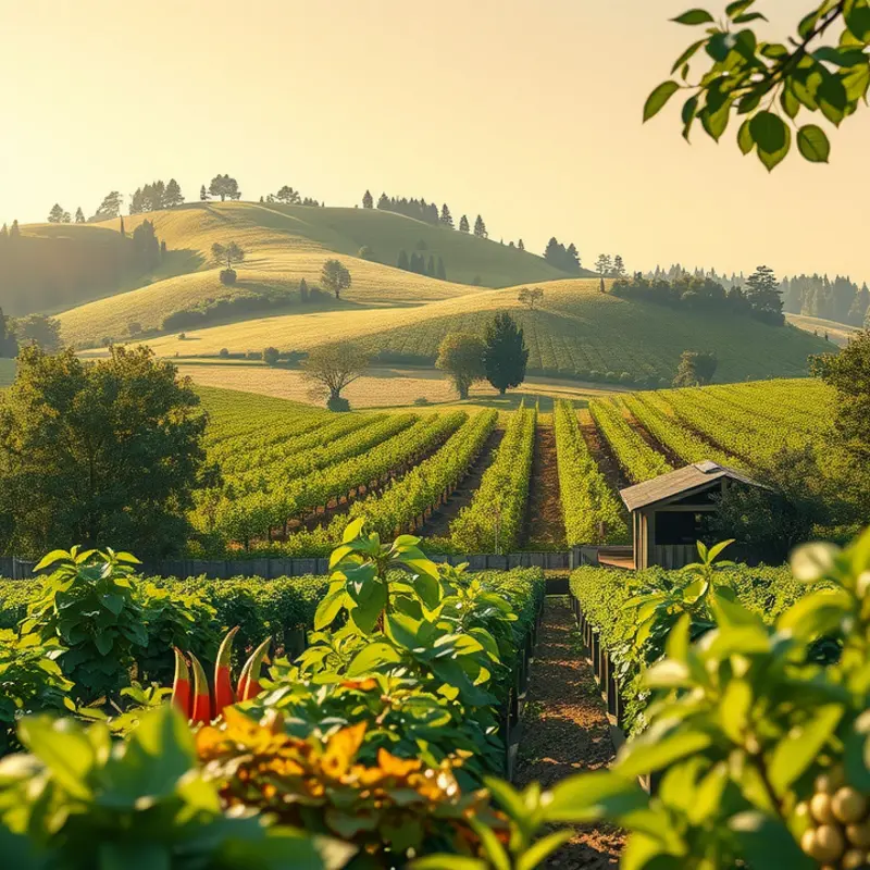 A serene field highlighting the essence of nature and organic produce.