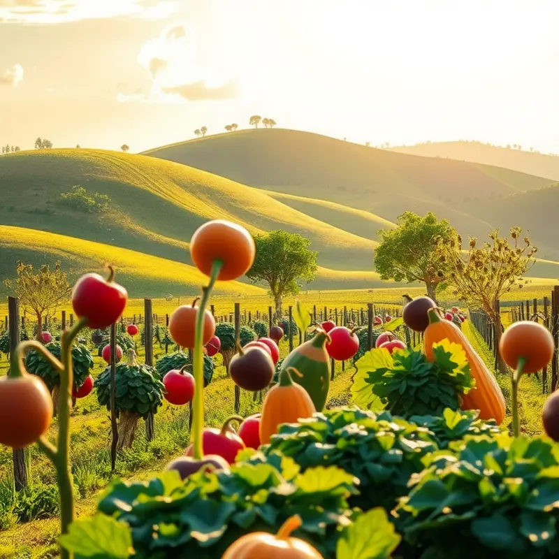A lush orchard representing the foundation of a longevity diet rich in organic produce.