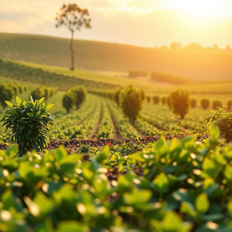 A sunlit orchard brimming with vibrant vegetables and fruits.