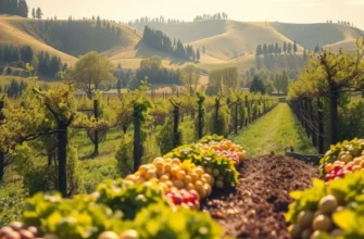 An expansive field filled with organic produce under bright sunlight.