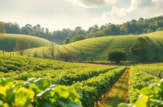 A scenic field displaying vibrant, organic produce under sunlight.