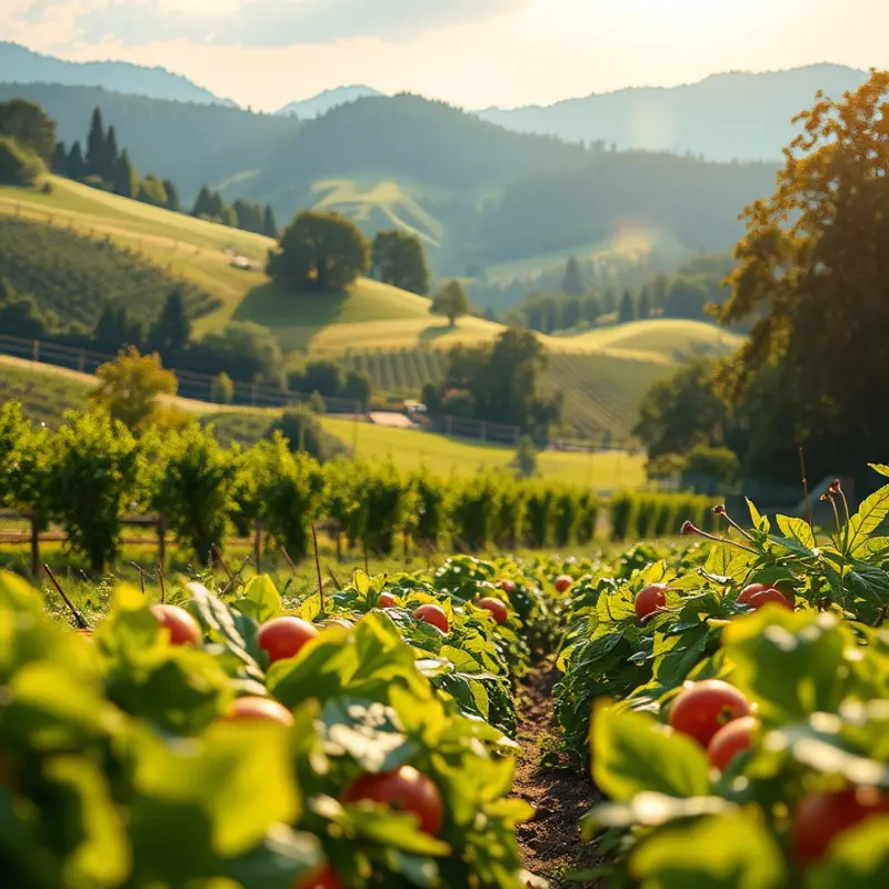 Contrast between natural and added sugars in a healthy landscape.