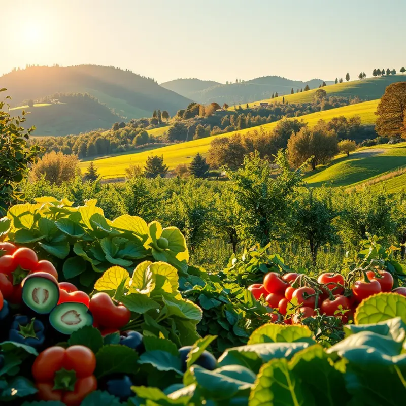 A serene field highlighting the essence of nature and organic produce.
