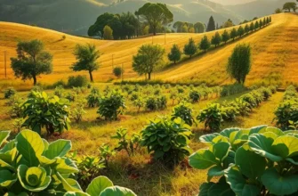 A vibrant, sunlit field with fresh vegetables and fruits, emphasizing emotional and nutritional well-being.