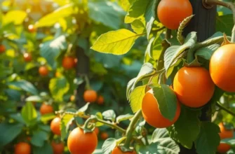 A vibrant, sunlit field filled with organic produce and lush greenery, emphasizing healthy eating.