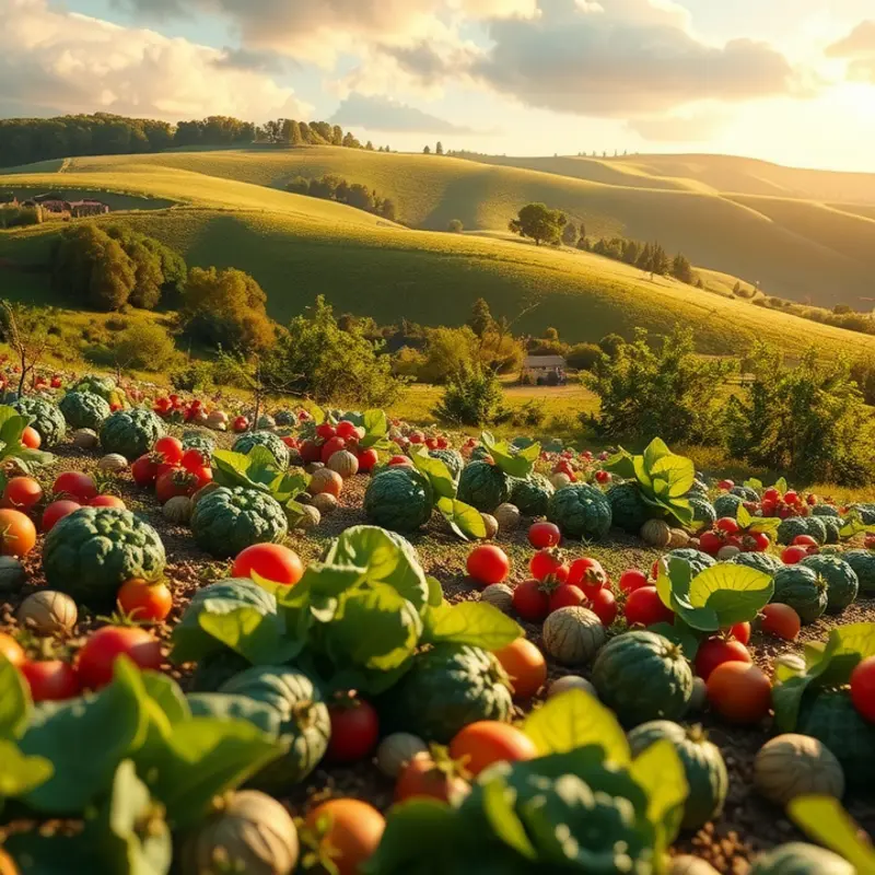 Lush fields of organic produce, reflecting the foundation of nutritious meals in high-altitude regions.