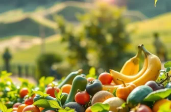 A natural landscape symbolizing the abundance of healthy nutrients found in nature.