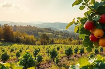 A serene sunset illuminating a harvest field, emphasizing healthy nutrition choices from nature.