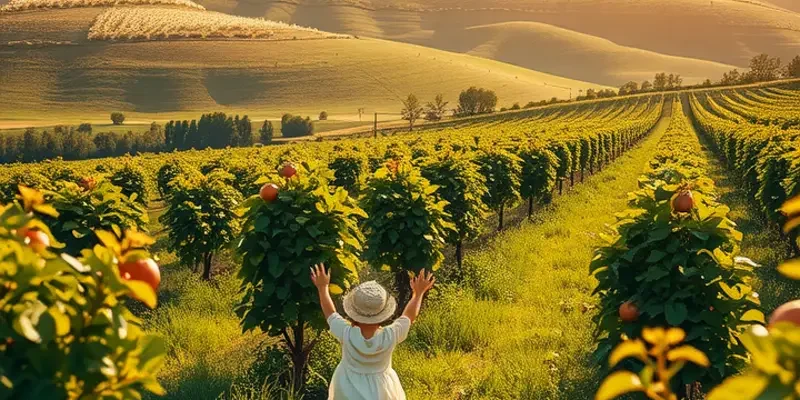 A natural landscape rich with organic produce, emphasizing the balance needed in nutrition.