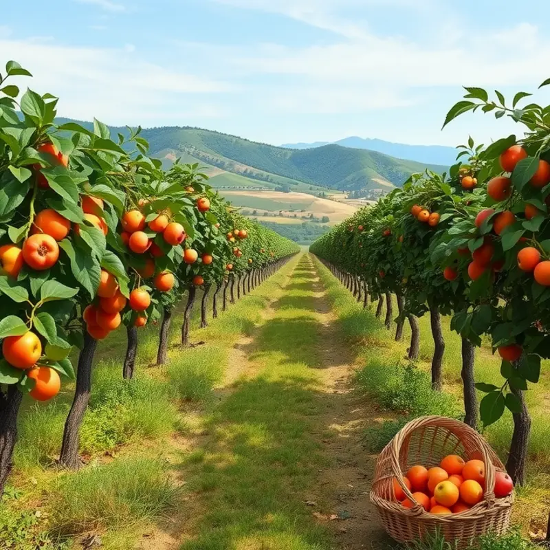 A sunlit field showcasing an abundance of organic vegetables and fruits, symbolizing emotional nourishment through mindful eating.