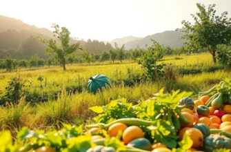 A scenic view of a field filled with fresh, vibrant produce.
