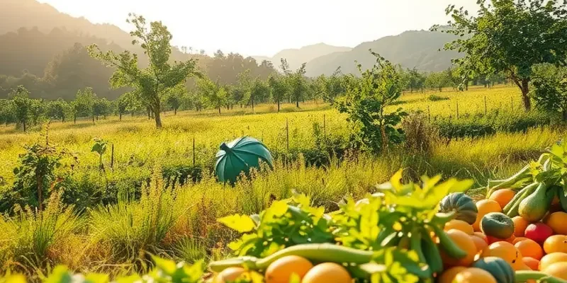 A scenic view of a field filled with fresh, vibrant produce.
