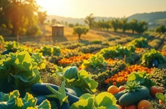 A serene landscape highlighting vibrant organic produce within nature, showcasing the connection between food choices and emotional well-being.