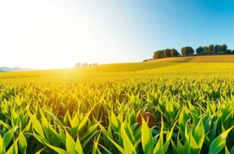 A photorealistic scene of a sunlit field with vibrant vegetables and fruits growing naturally.