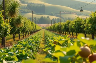 A scenic view of lush organic produce flourishing in nature.