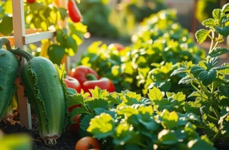 A sunlit organic vegetable orchard rich with vibrant veggies, embodying health and freshness.