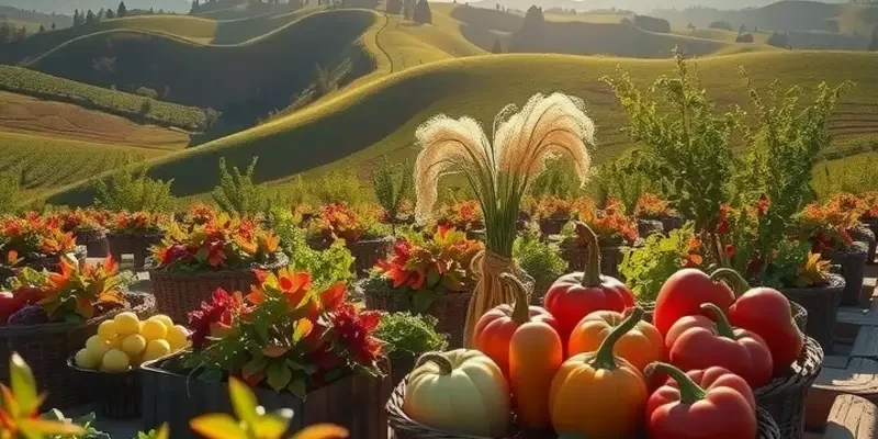 A picturesque landscape brimming with nature's organic and healthy produce.