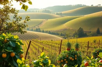 Beautiful landscape depicting healthy nutrition and vibrant produce in a natural setting.