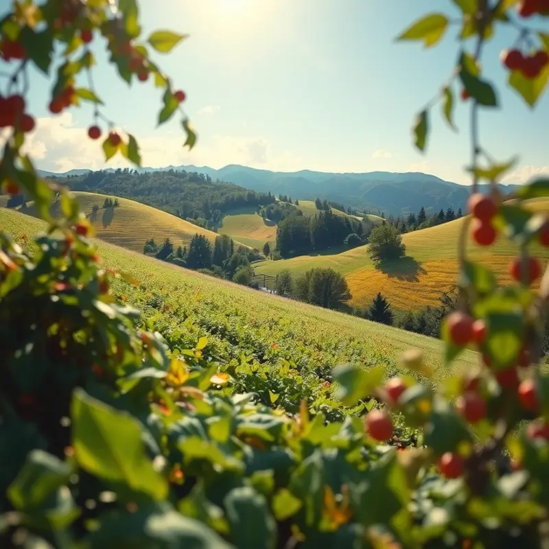 A vibrant orchard showcasing the essence of balanced eating through natural produce.