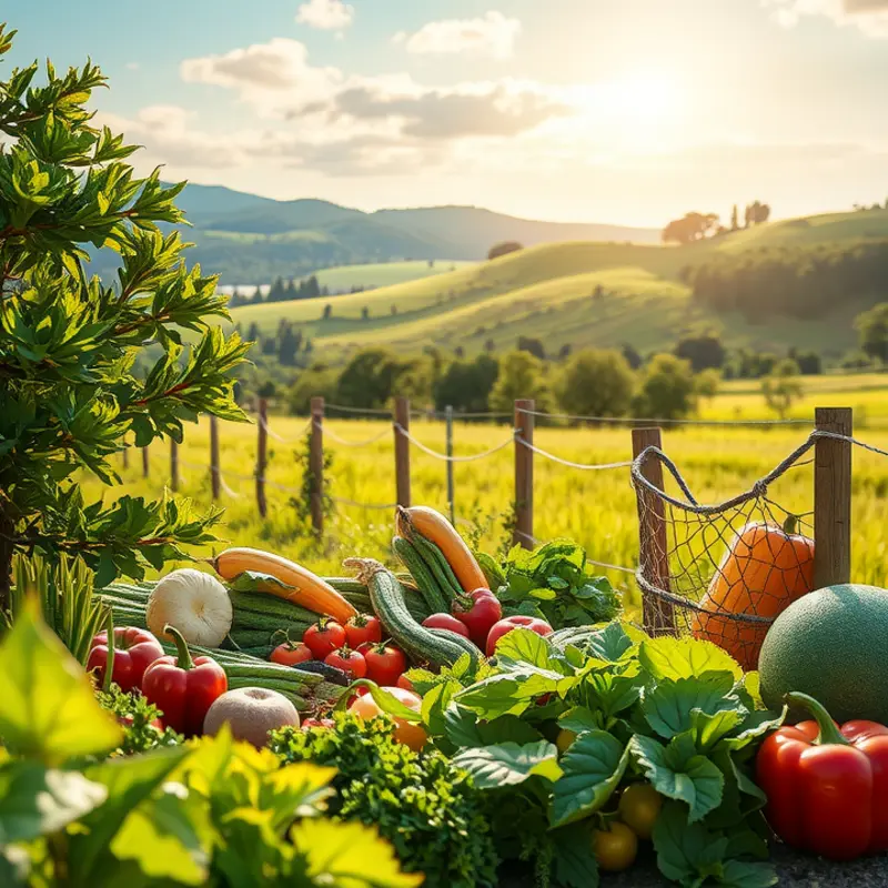 A sunlit orchard highlighting fresh produce, symbolizing nurturing food expectations.