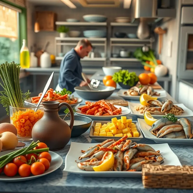 A fresh seafood display demonstrating safe storage practices.