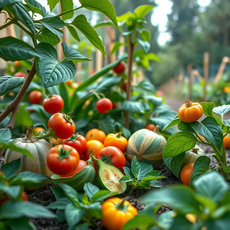An orchard of vibrant fruits surrounded by lush greenery, symbolizing the beauty of wholesome food.
