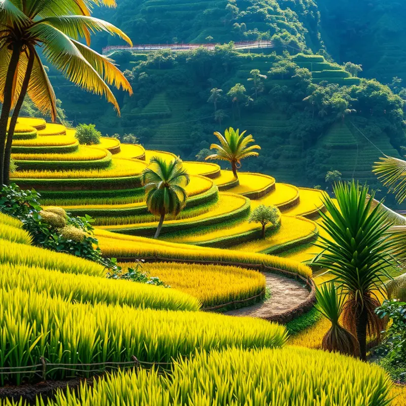 A lush Caribbean landscape adorned with vibrant produce, reflecting the region’s culinary richness.
