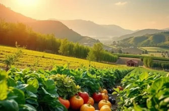 A beautiful natural landscape showcasing the abundance of healthy produce relevant to nutrition