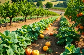 A sunlit field of fresh organic vegetables and fruits representing health and wellness.