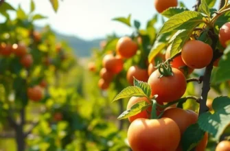 A scenic view of a sunlit field filled with vibrant fruits and vegetables, showcasing organic produce.