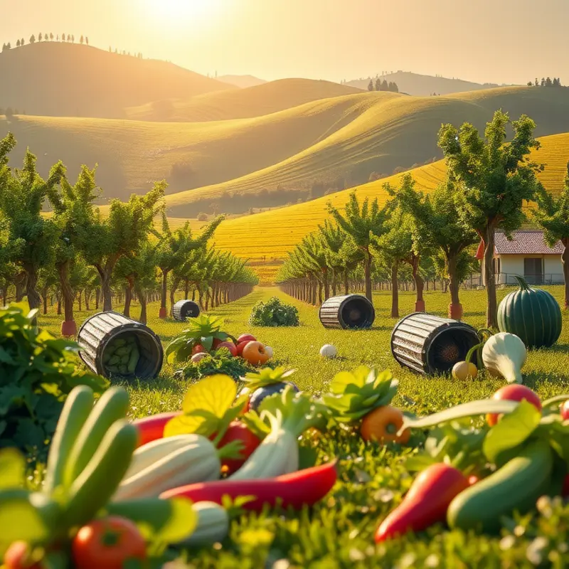 A sunlit field abundant in organic produce.