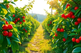 An open field filled with a variety of healthy fruits and vegetables in the sunlight, illustrating the vitality of organic farming.