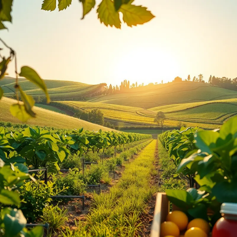 A vibrant field illustrating the natural abundance of organic vegetables.