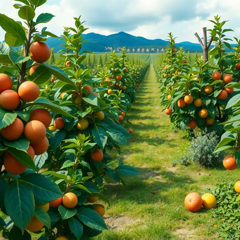 Lush organic produce growing naturally under sunlight.