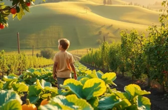 A captivating landscape showcasing the beauty of fruits and vegetables in a natural setting.