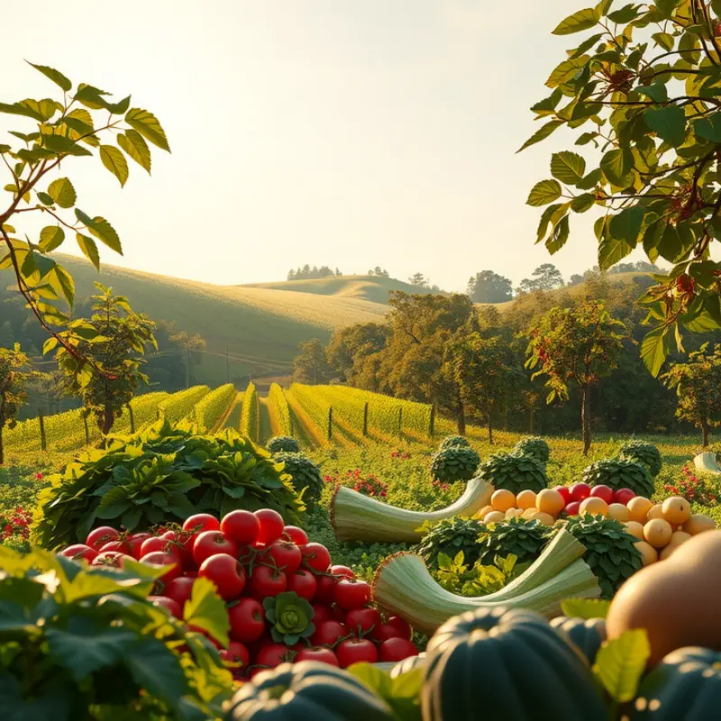 A serene sunlit field illustrating the beauty of organic nature.