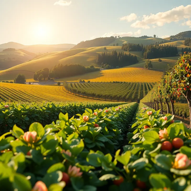A vibrant orchard showcasing the essence of balanced eating through natural produce.