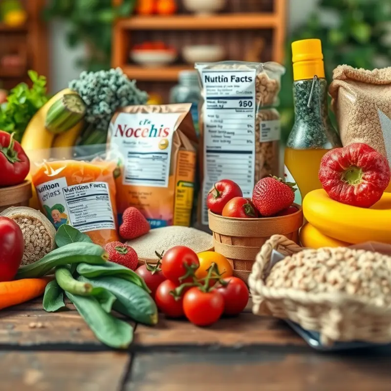 A vibrant display of food items emphasizing the importance of understanding nutrition labels.