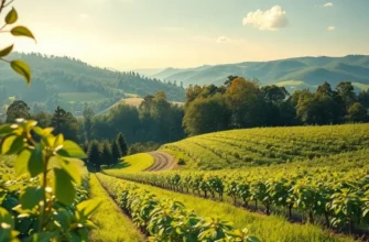 Scenic view featuring a field abundant in organic fruits and vegetables surrounded by nature.