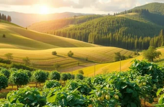 A scenic view of a thriving organic garden filled with fresh produce, representing the principles of mindful eating.