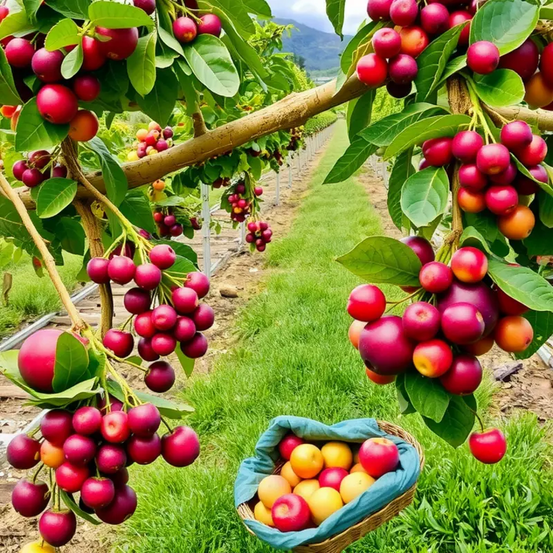 A sunlit field filled with vibrant organic produce.