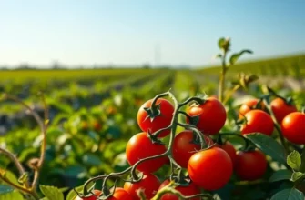 A sunlit orchard showcasing a rich variety of fruits and vegetables growing in harmonious greenery.