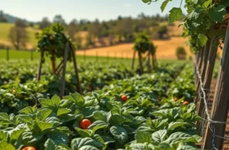 A natural landscape depicting lush vegetables and fruits symbolizing the importance of fresh ingredients.