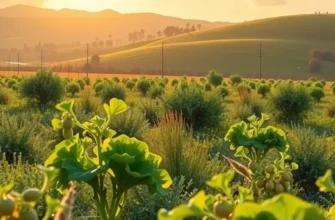 An orchard overflowing with fresh, organic vegetables and fruits showcased under natural light.