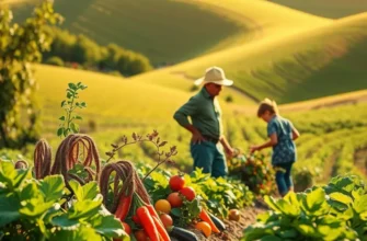 Lush green fields with vibrant fruits showcasing nature's abundance.