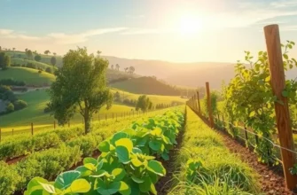 Sunlit field showcasing vibrant fruits and vegetables, symbolizing the essence of healthy nutrition.