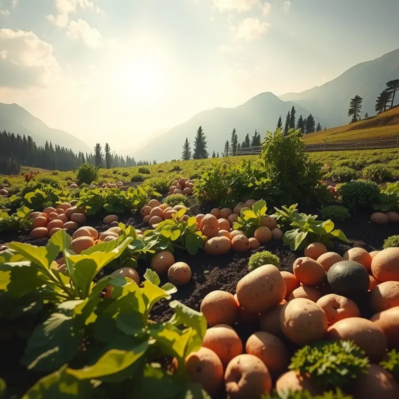Alpine vegetables thrive in the pristine mountain climate.