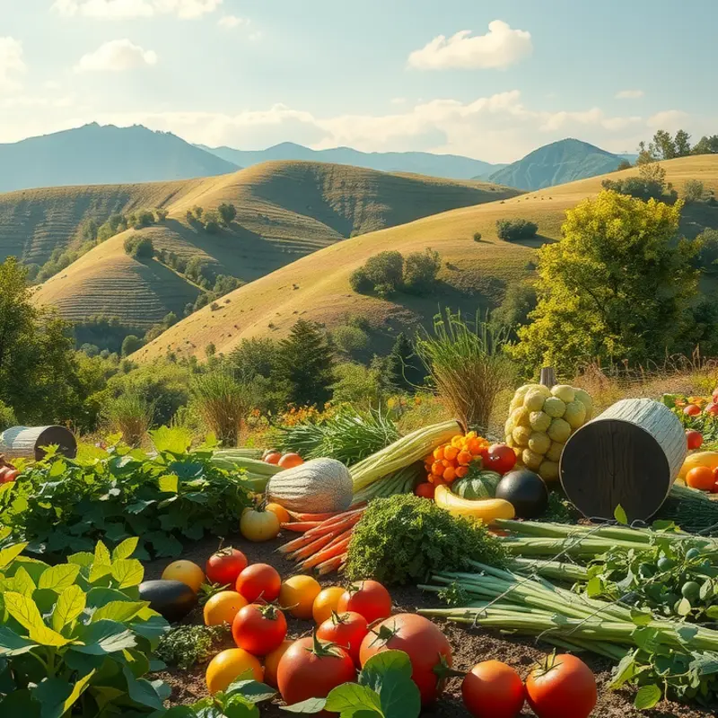 A sunlit orchard symbolizing abundance and divine offerings.